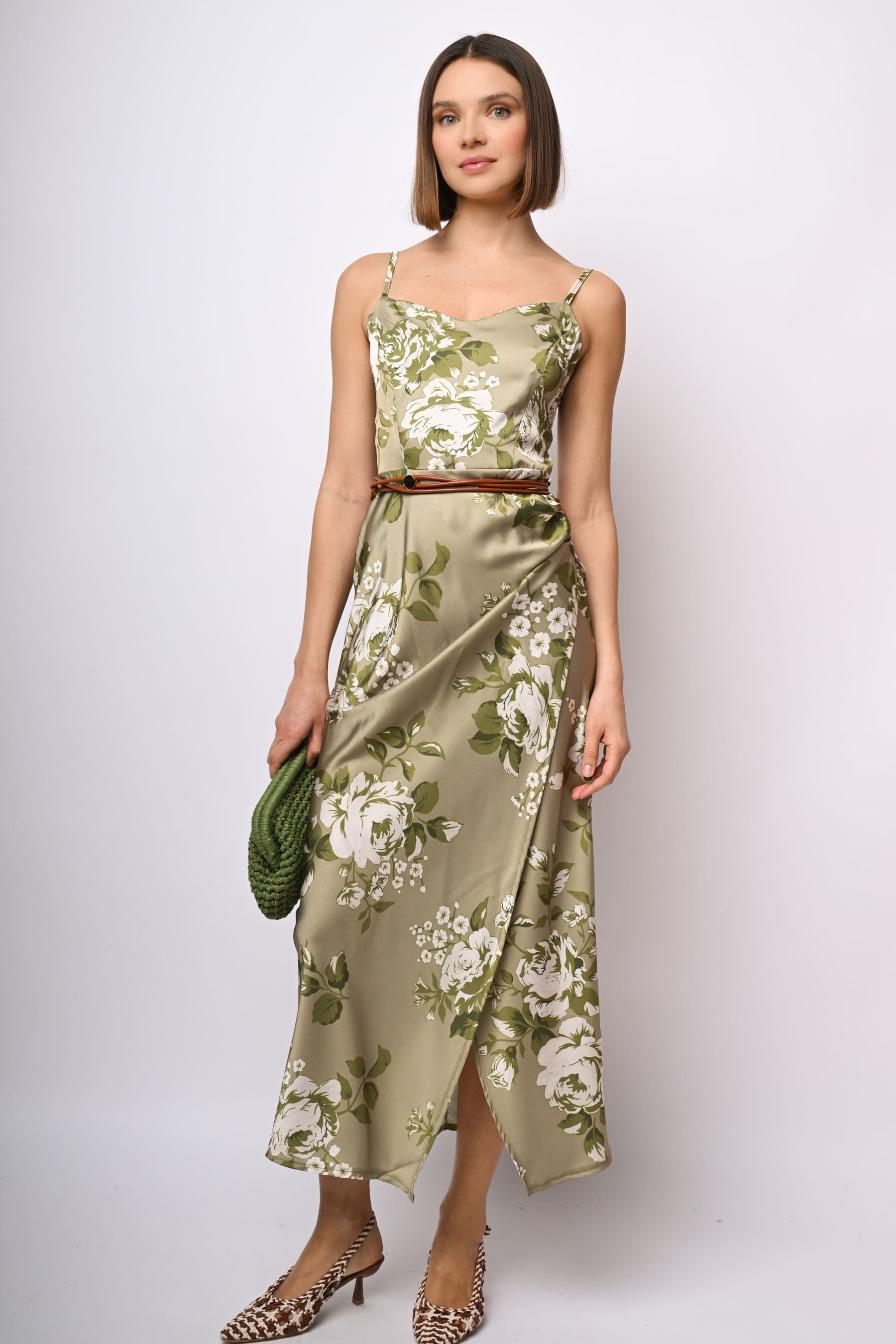 Discount Abito Nuna Lie Vestito Lungo Fiori Nuna Lie Abito Lungo