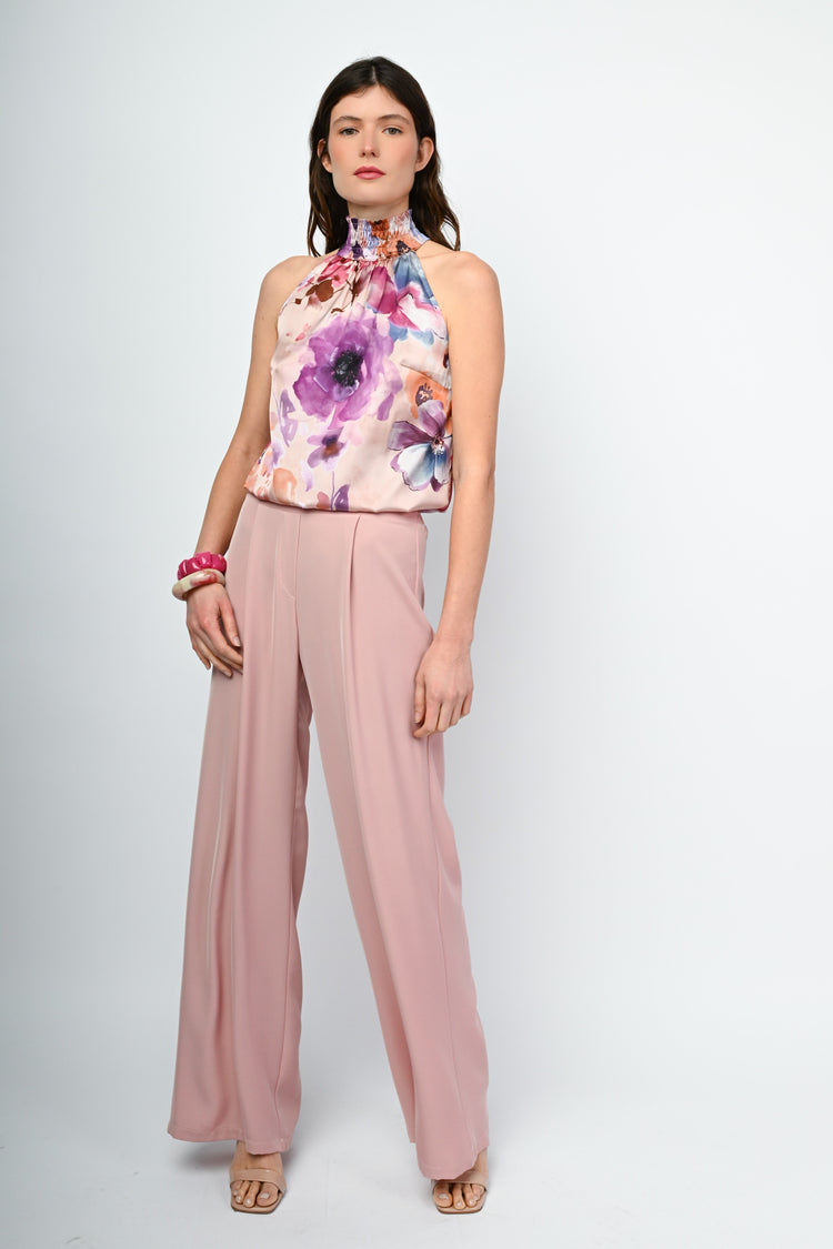Floral print halter top