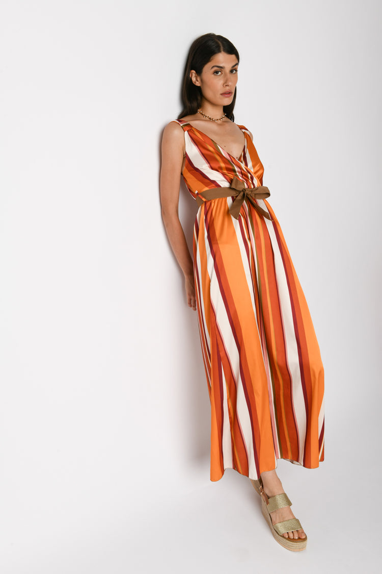 Striped long dress