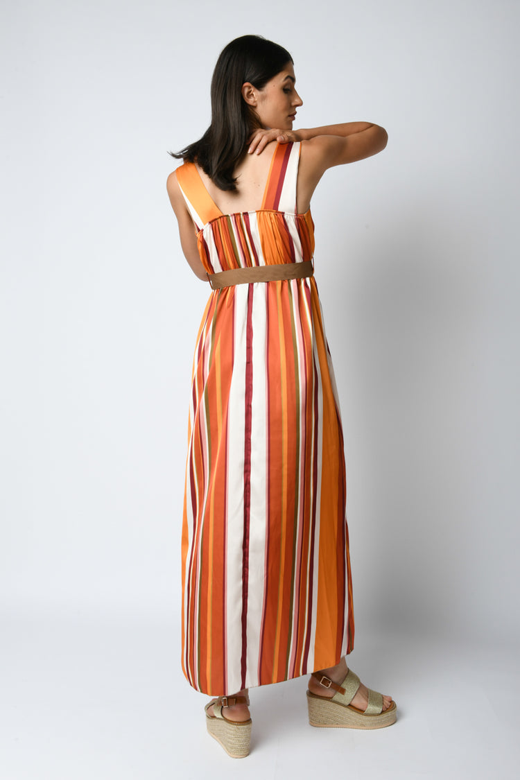 Striped long dress