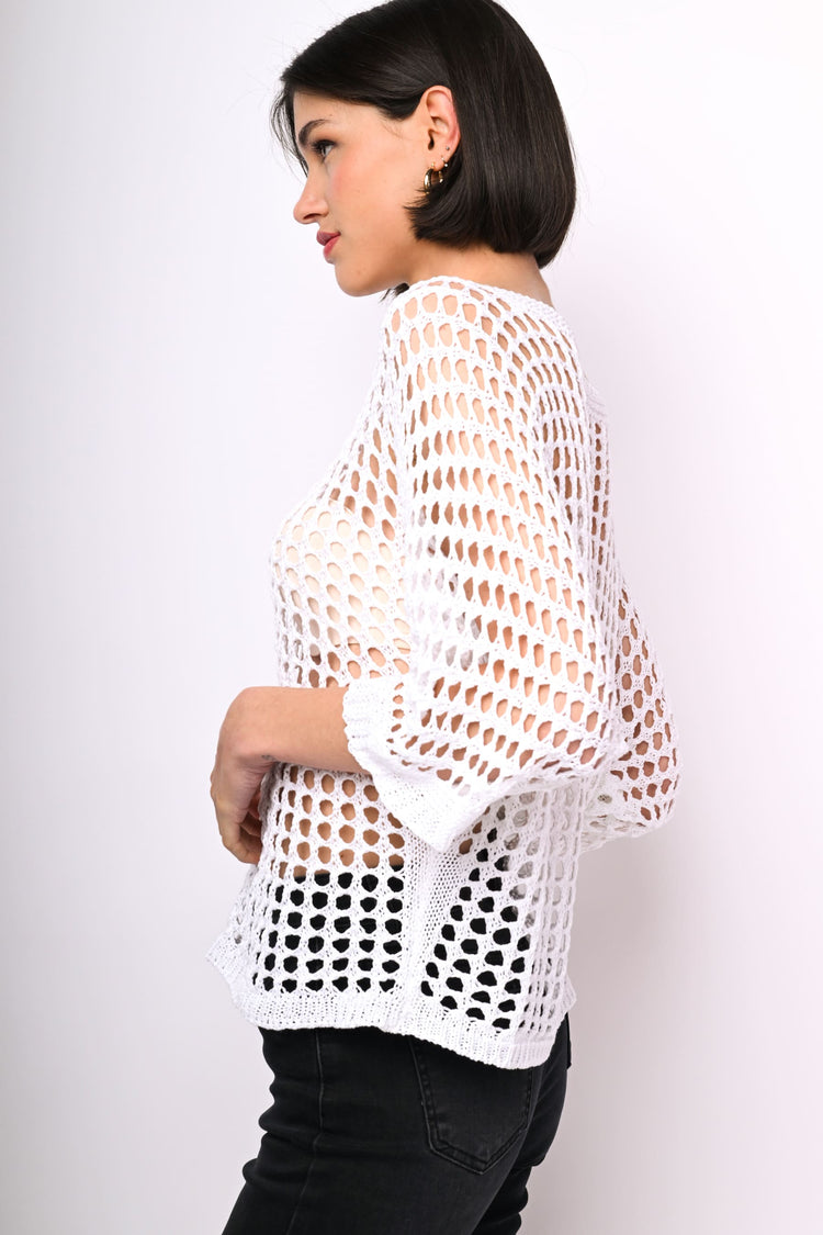 Crochet knit sweater