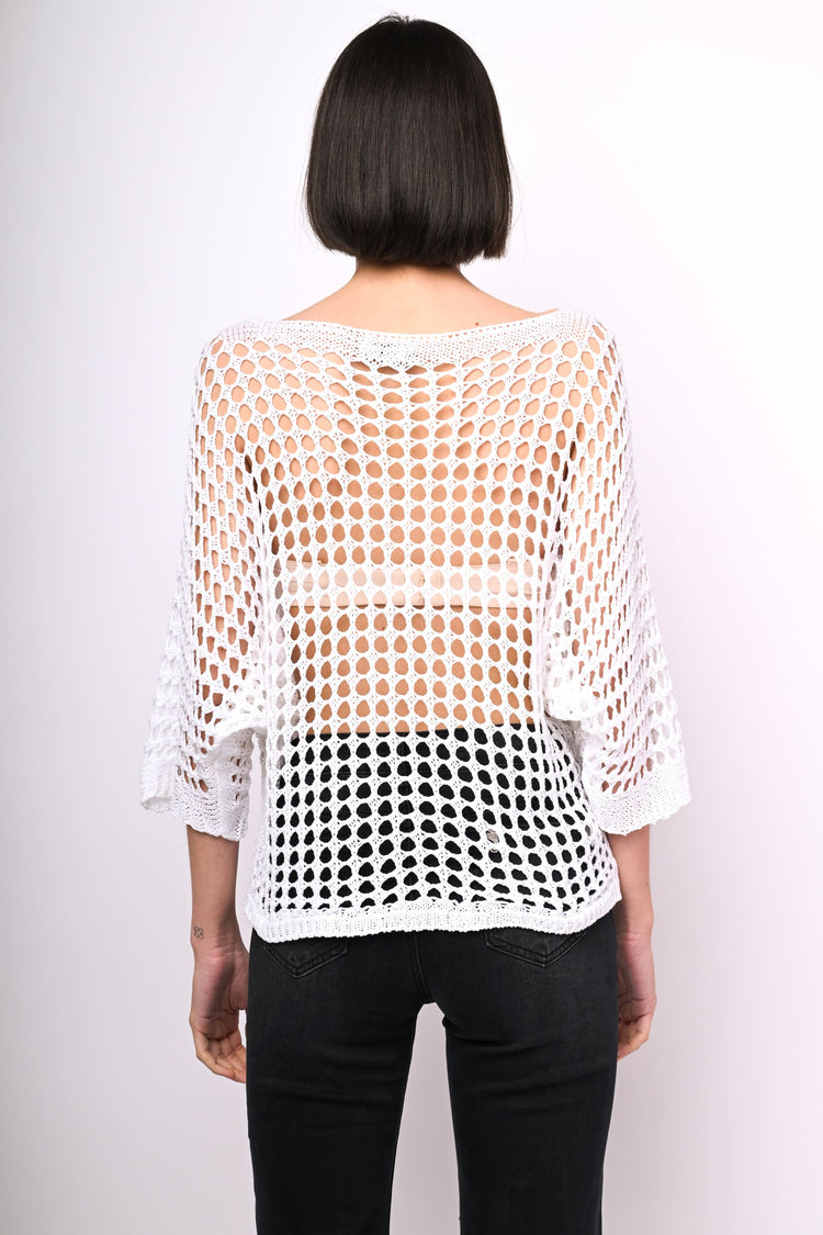 Crochet knit sweater
