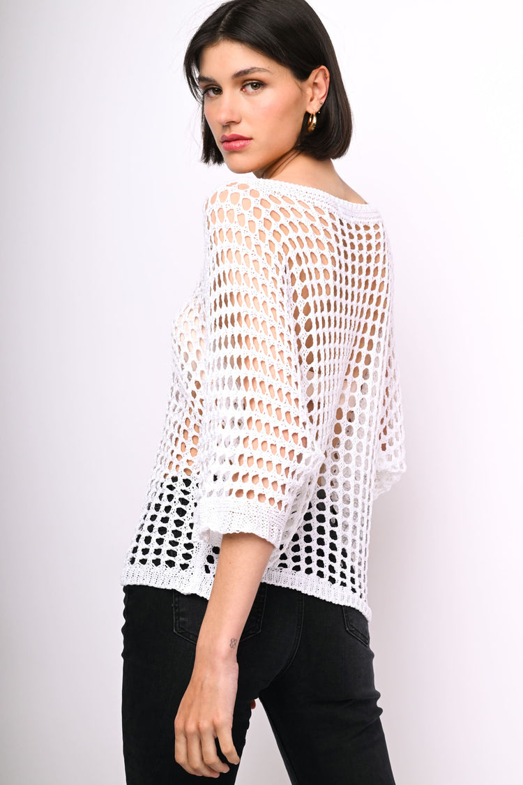 Crochet knit sweater