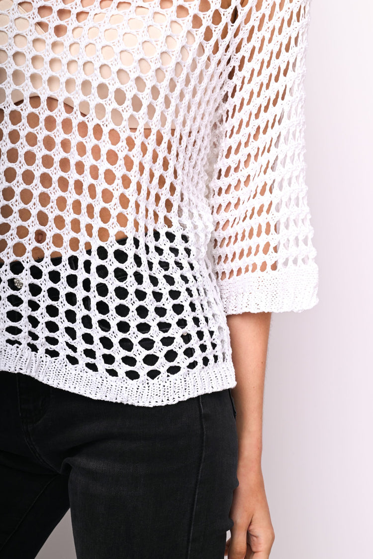 Crochet knit sweater