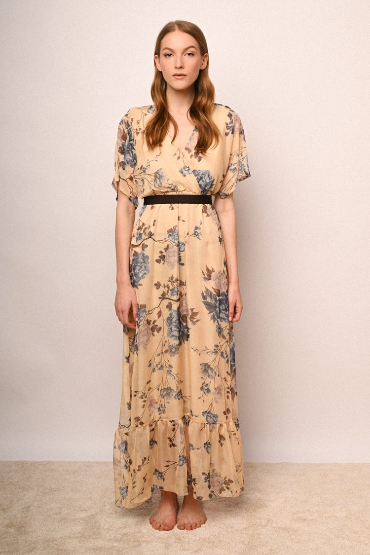 Floral print long dress