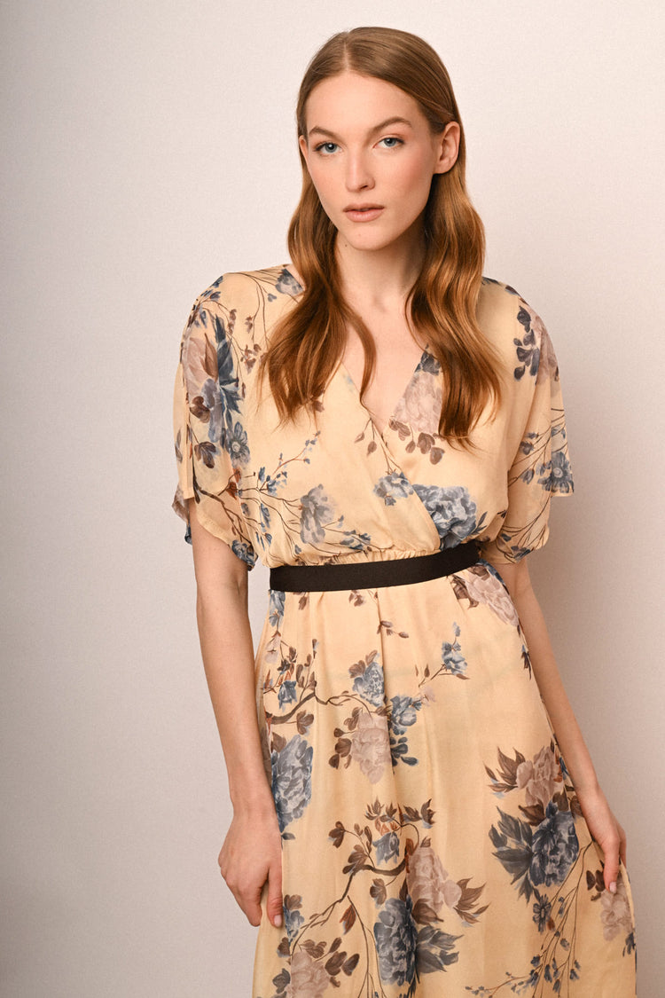 Floral print long dress