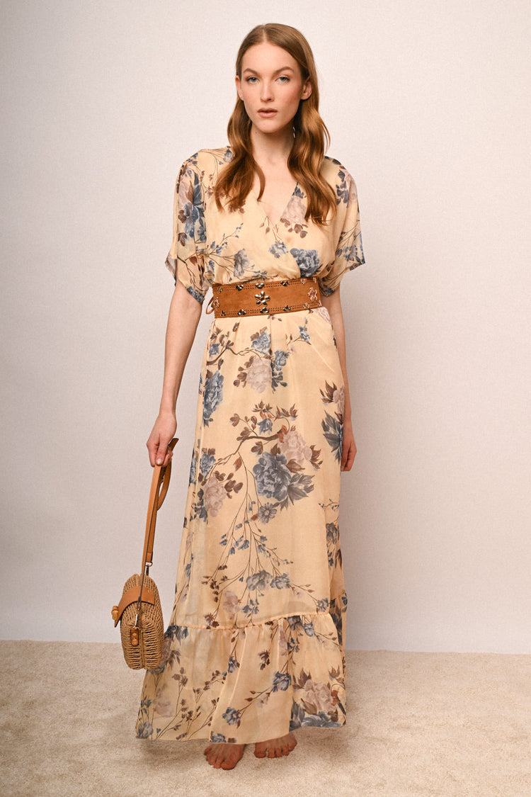 Floral print long dress