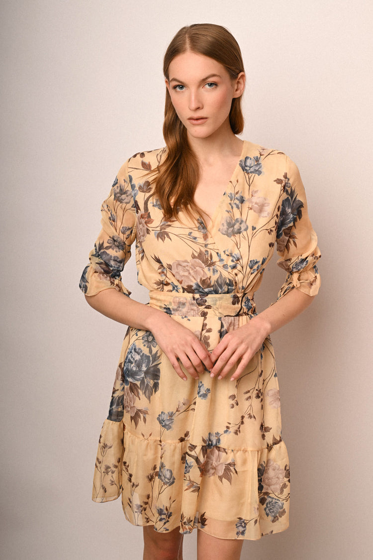 Floral print mini dress