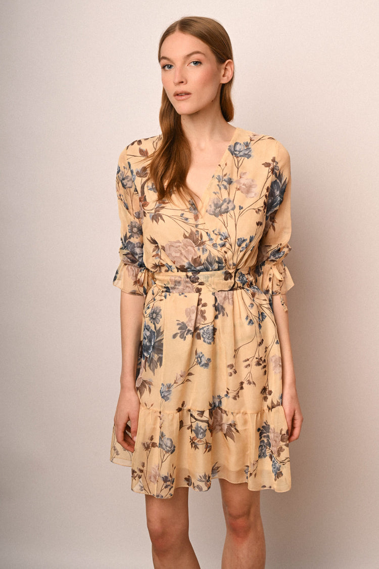 Floral print mini dress