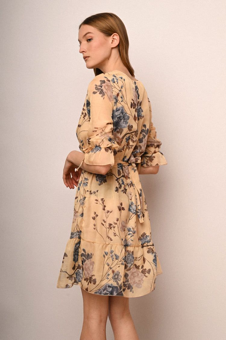 Floral print mini dress