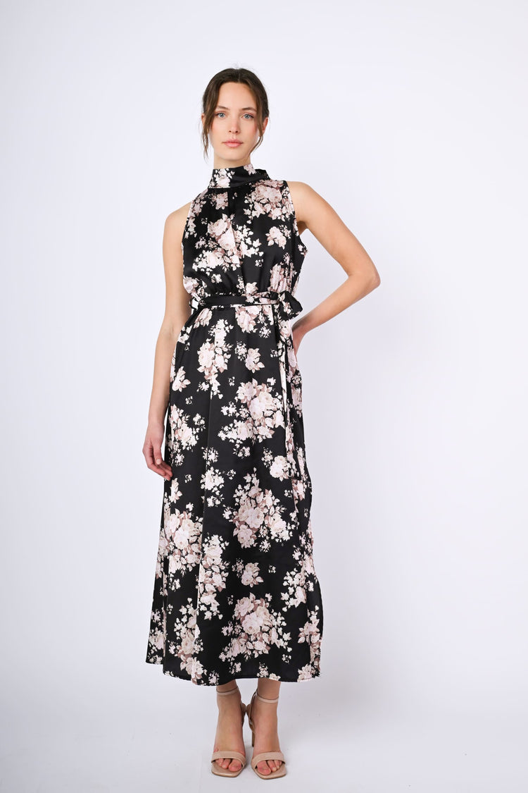 Floral print long dress