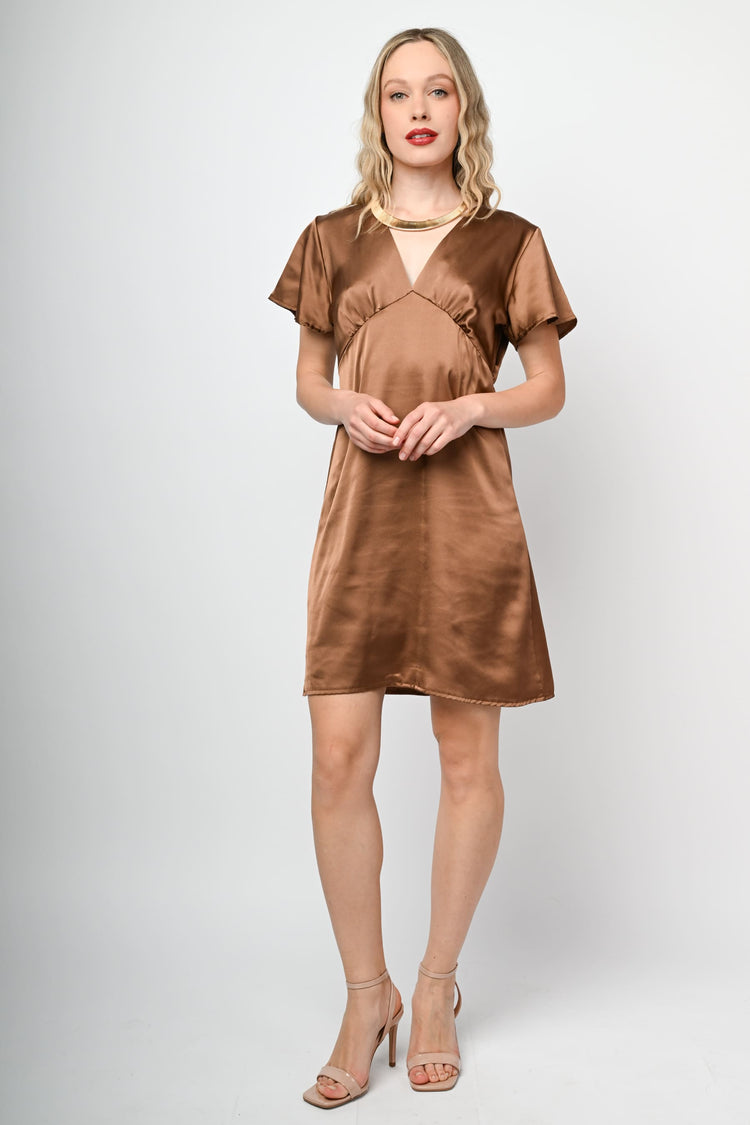 Satin mini dress