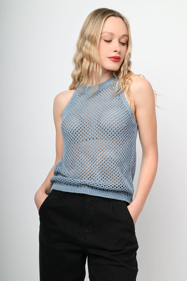 Crochet knit top