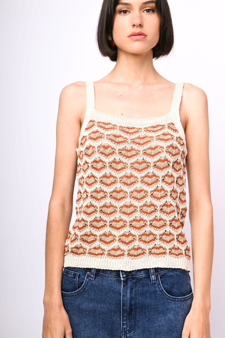 Crochet knit top