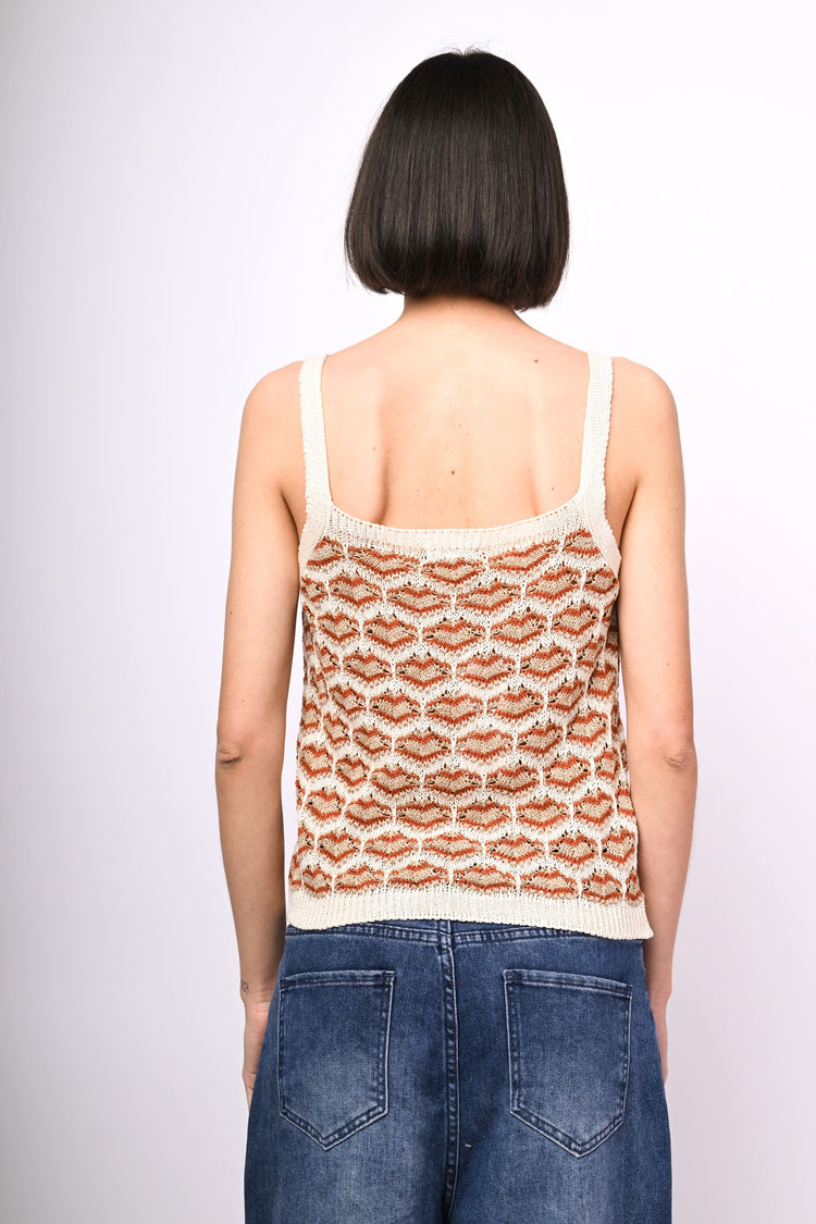 Crochet knit top