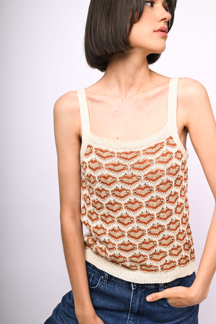 Crochet knit top