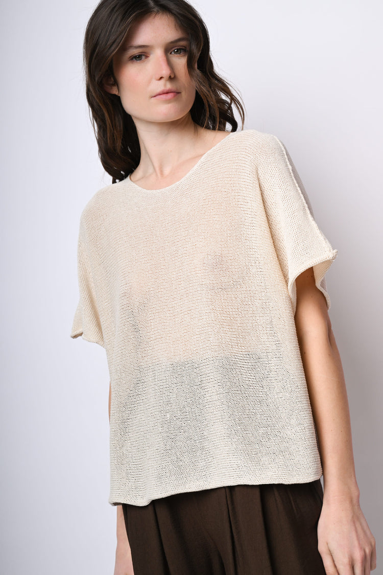 Cotton-blend knit sweater