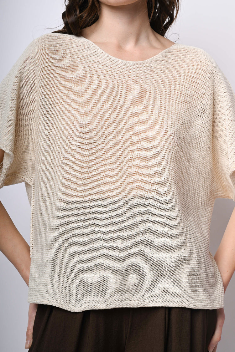 Cotton-blend knit sweater