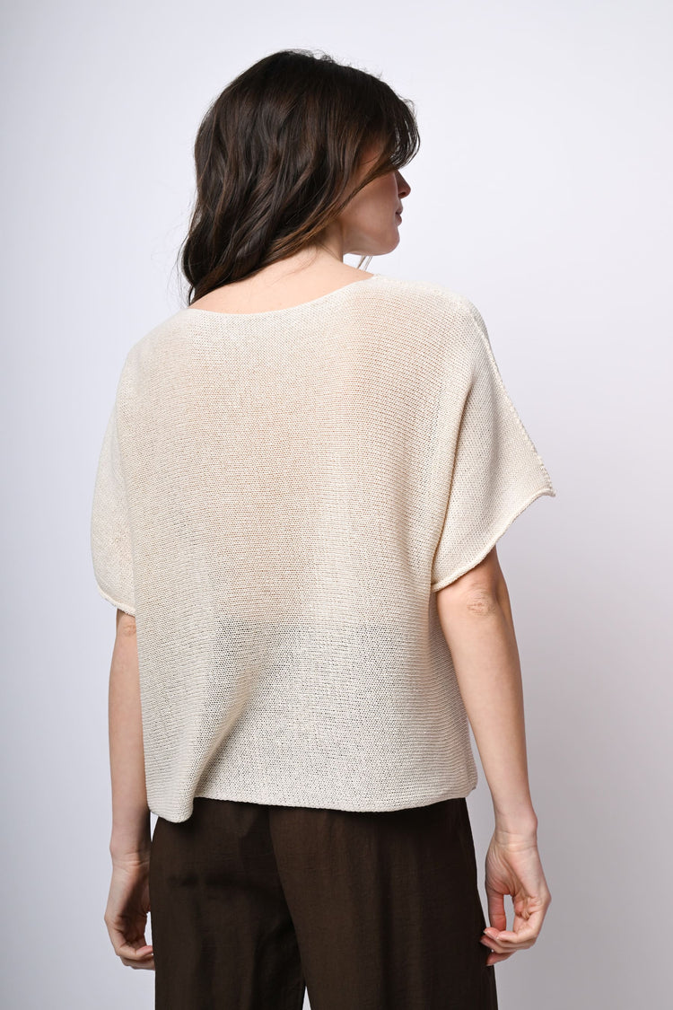 Cotton-blend knit sweater