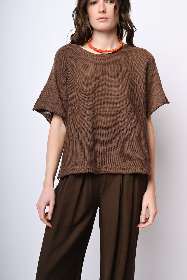 Pull in maglia misto cotone