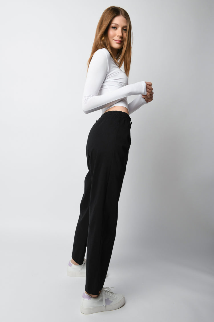 Stretch viscose-blend trousers