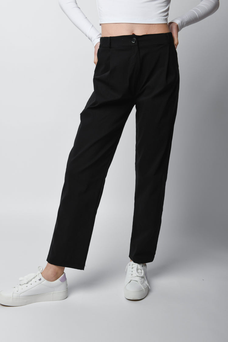 Stretch viscose-blend trousers