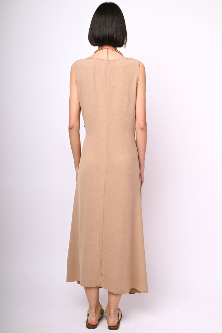 Bow-detail long dress