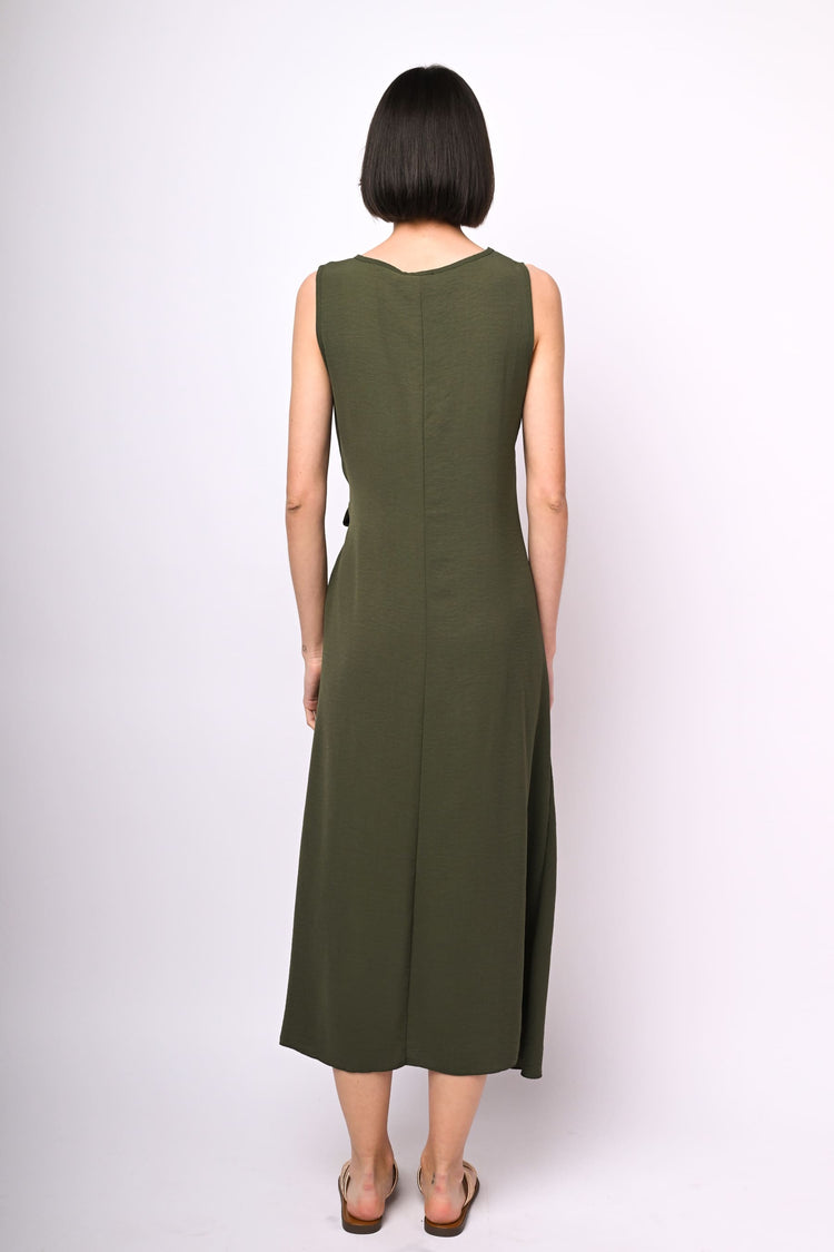 Bow-detail long dress