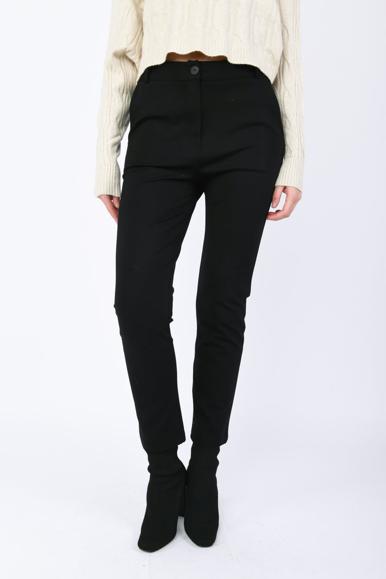 Viscose-blend cigarette trousers