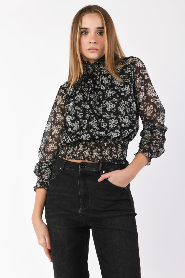 Floral print blouse