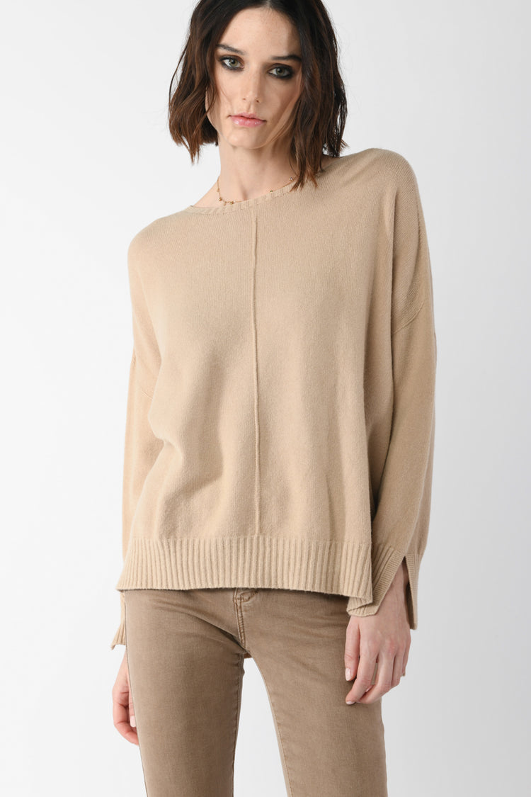 Split-detail sweater