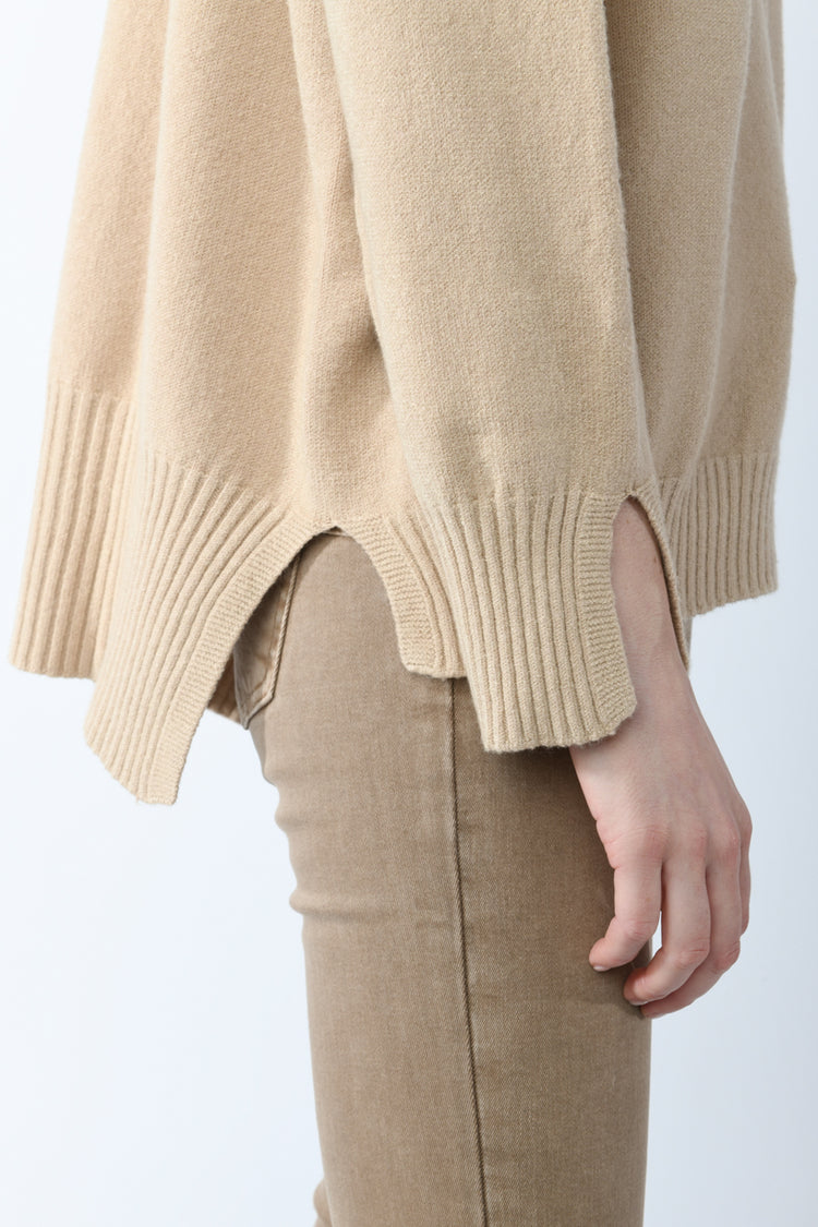 Split-detail sweater