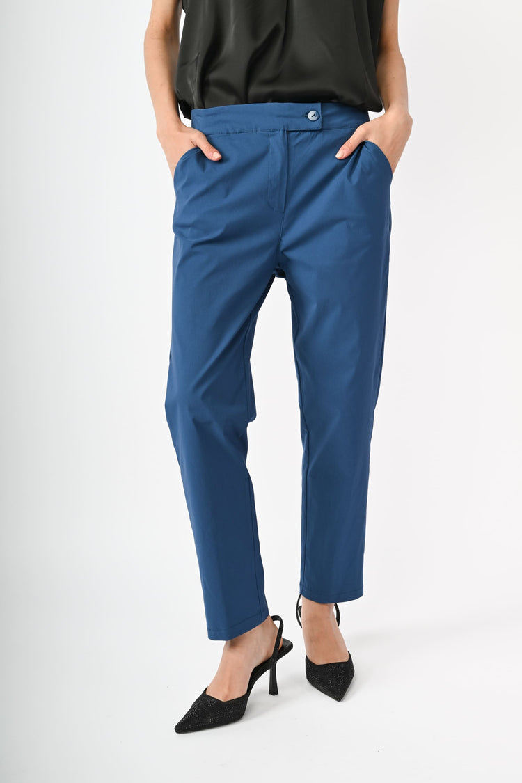 Stretch viscose-blend trousers