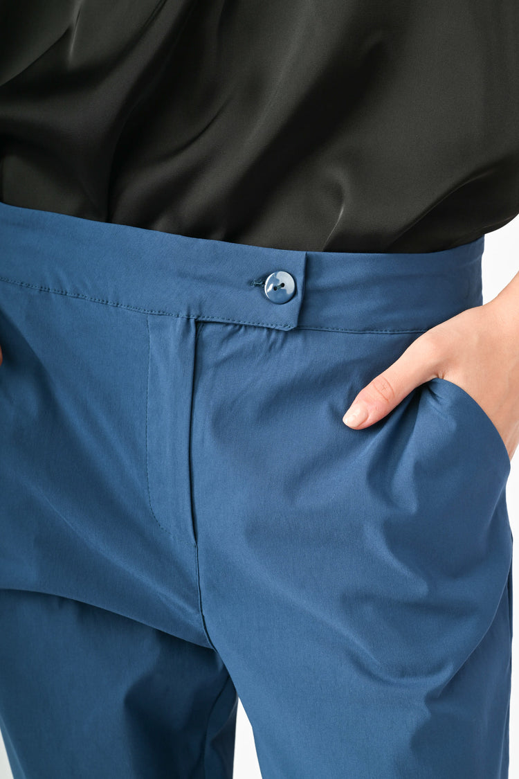 Stretch viscose-blend trousers