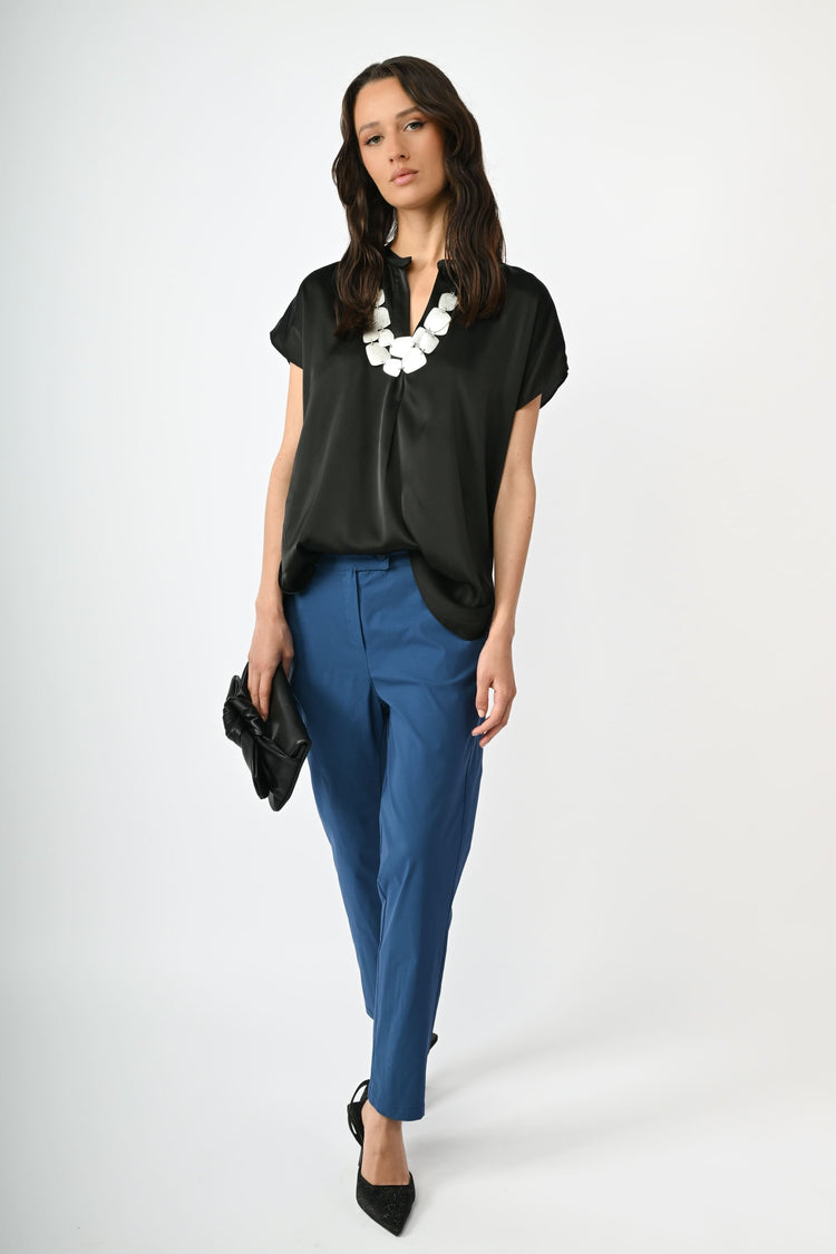 Stretch viscose-blend trousers