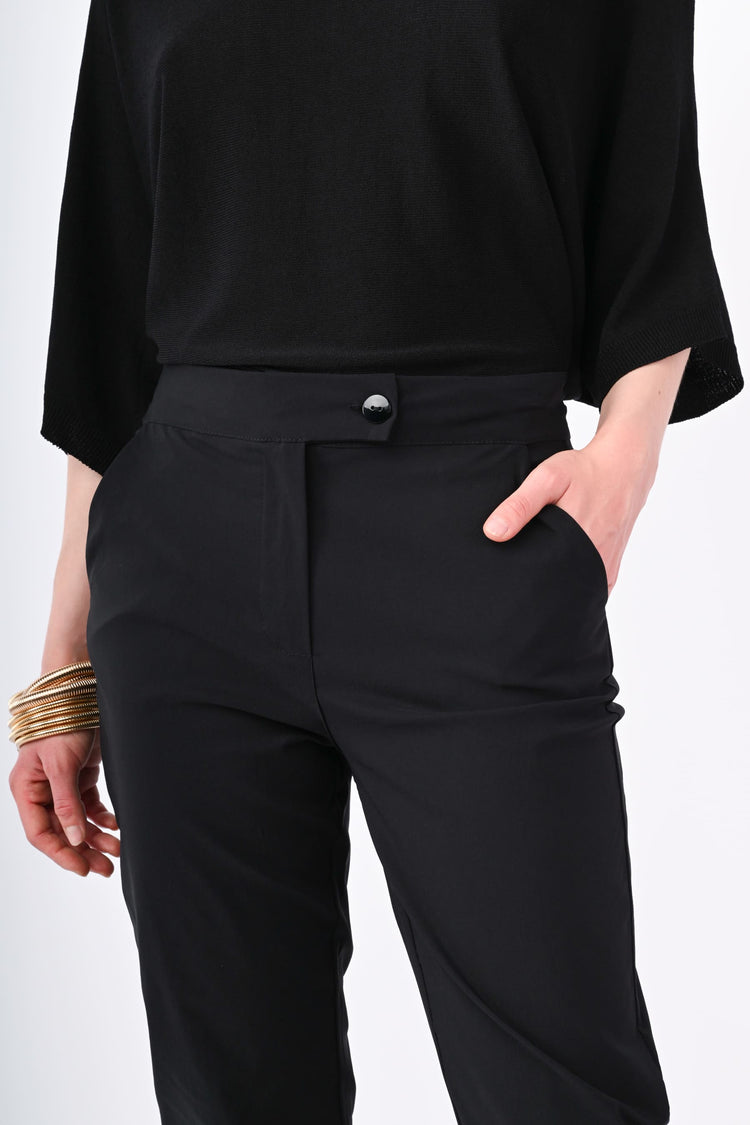 Stretch viscose-blend trousers