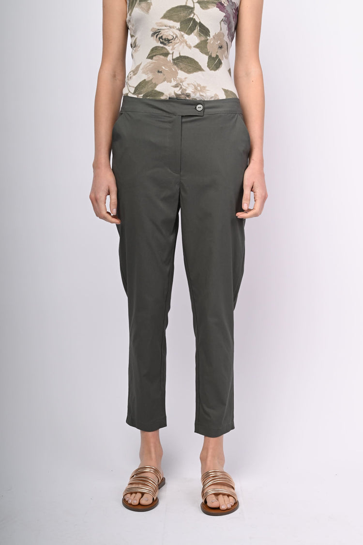 Stretch viscose-blend trousers