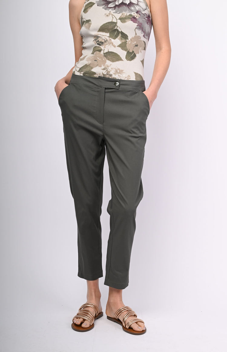 Stretch viscose-blend trousers