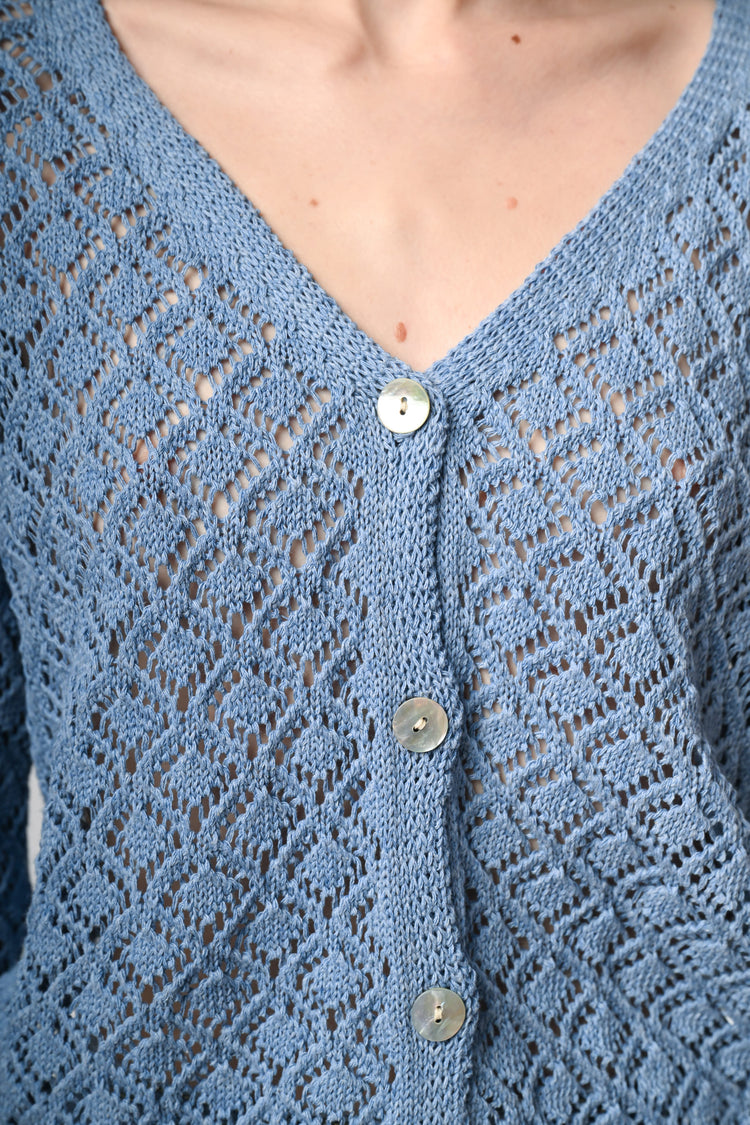 Crochet knit cardigan