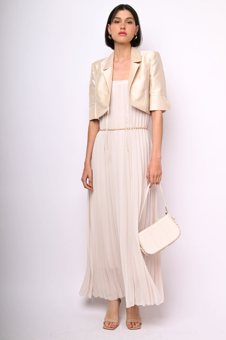 Shantung cropped blazer