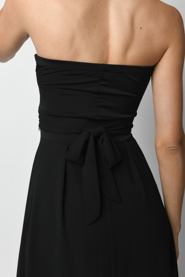 Strapless high-low dress