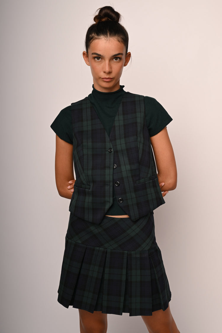 Check print vest