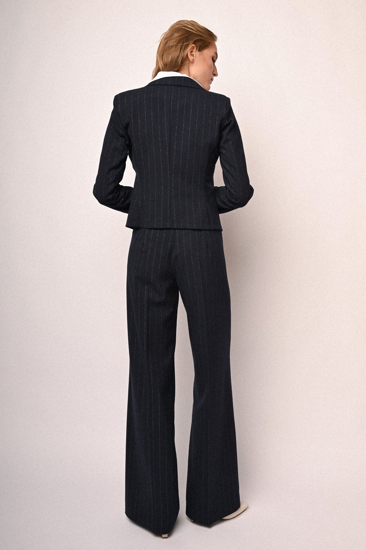 Lurex pinstriped blazer