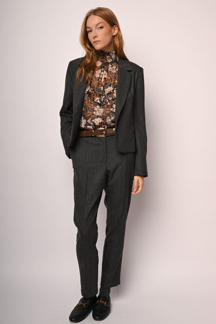 Lurex pinstriped blazer