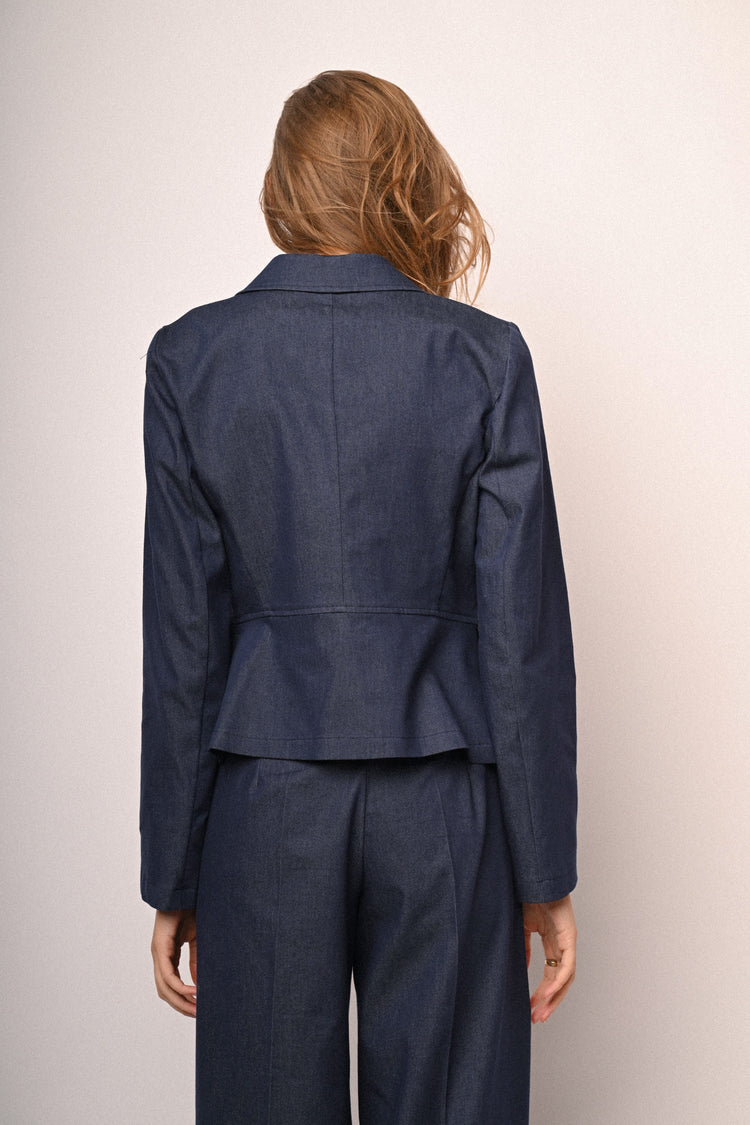 Chintz single-breasted blazer