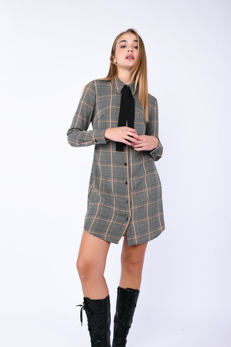 Prince of Wales shirt dress