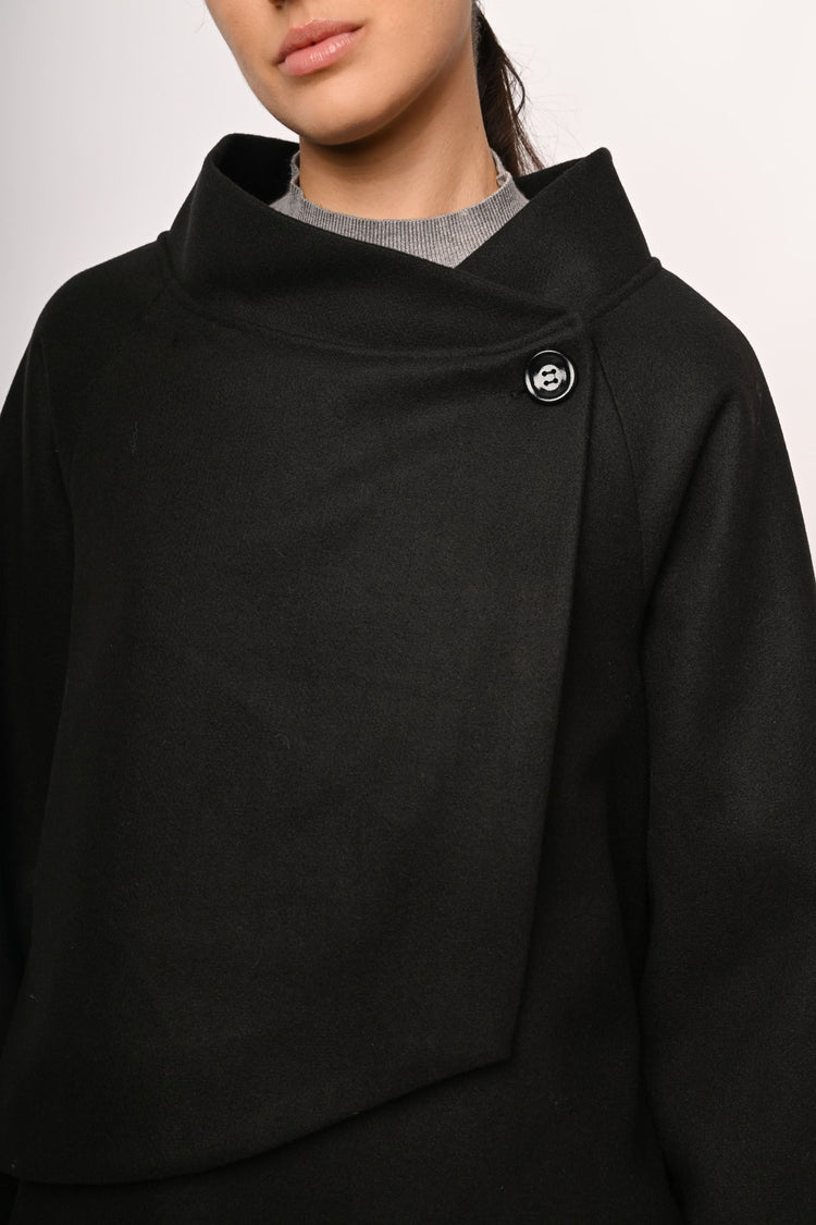 Button cape jacket