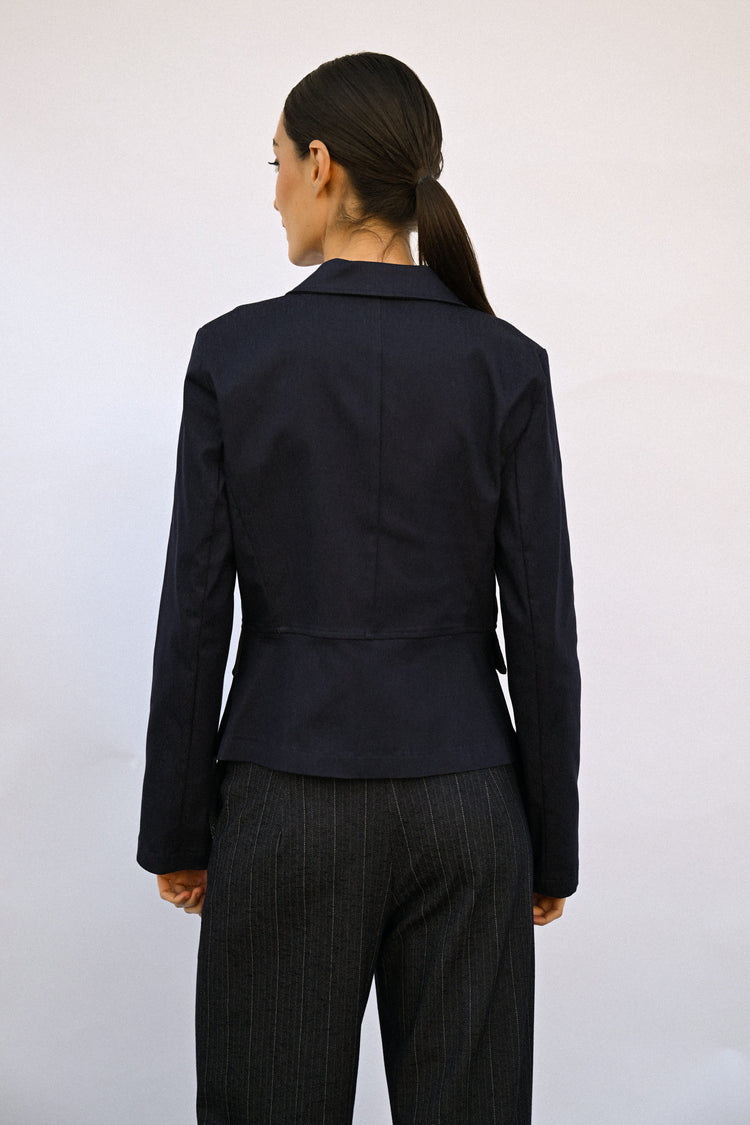 Chintz single-breasted blazer