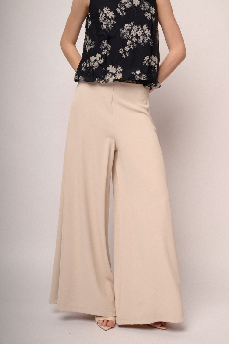 Beige extra-large leg trousers