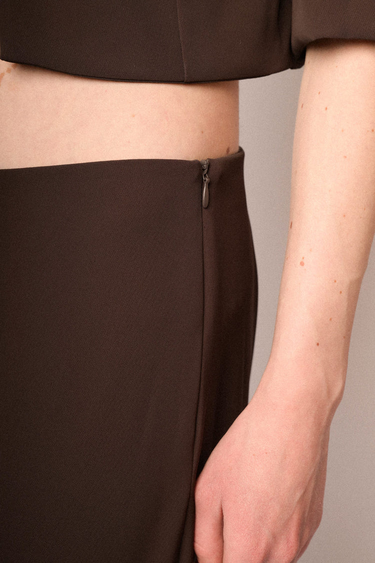 Chocolate extra-wide leg trousers